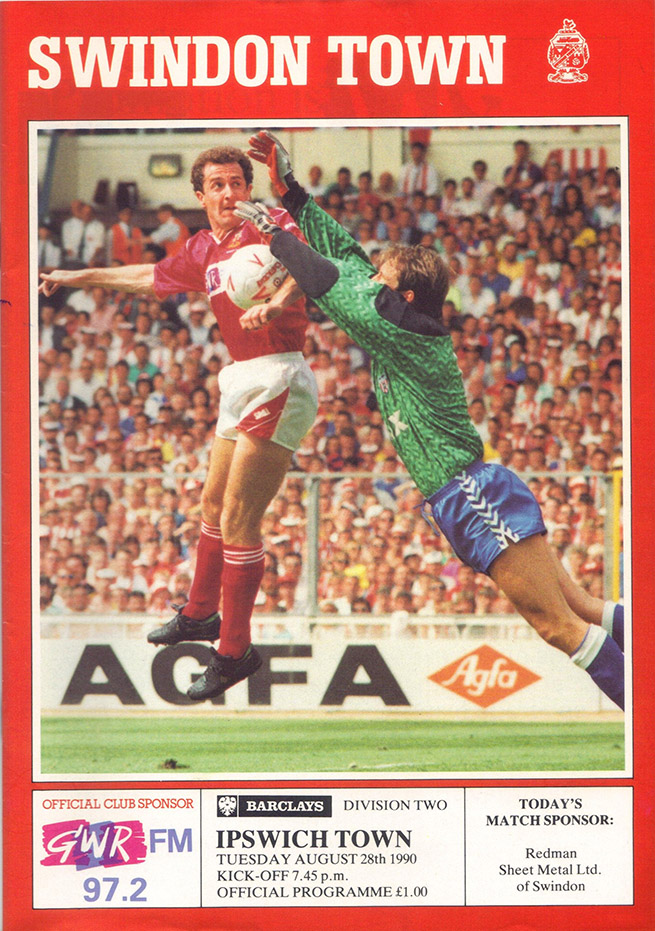 <b>Tuesday, August 28, 1990</b><br />vs. Ipswich Town (Home)